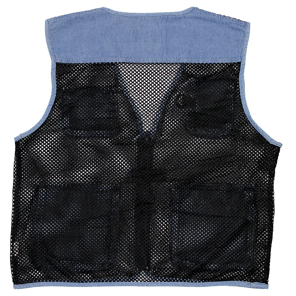 PRACTICAL BEST　デニムメッシュベスト　サイズL PRACTICAL BESTデニムメッシュベストサイズL